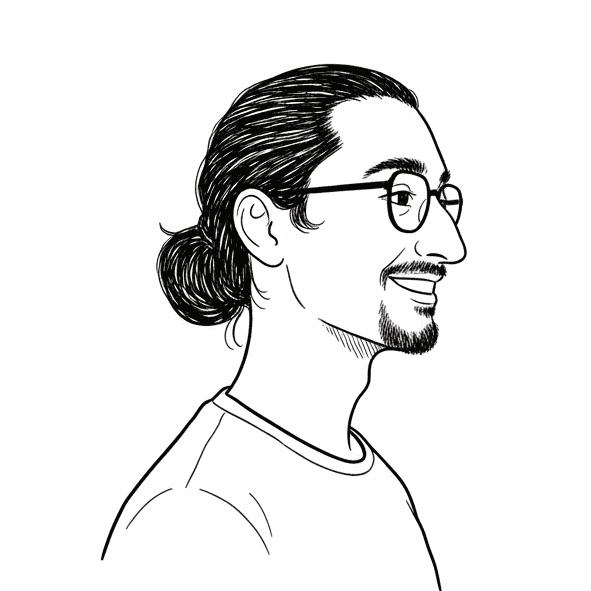 Illustrated portrait of Hemant Bhatt